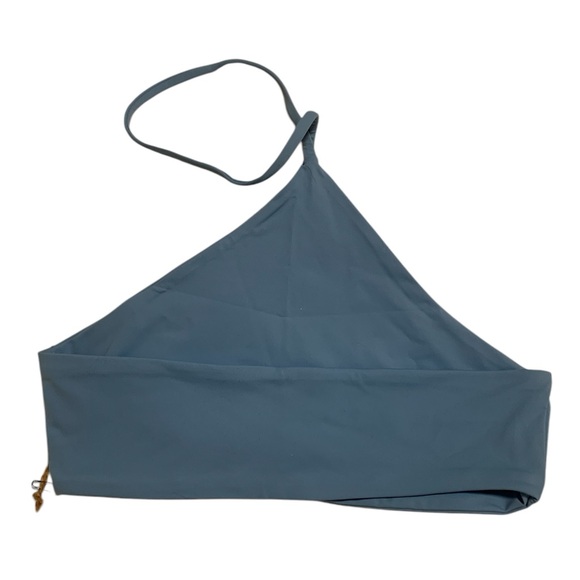 NWT FREE PEOPLE X TOAST SWIM HALTER BIKINI TOP IN BLUE - Picture 2 of 3